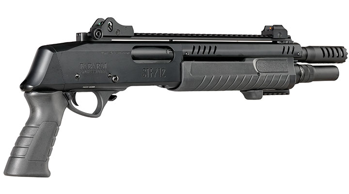 CYMA / BO Manufacture Fabarm STF12 Short 11 Zoll Vollmetall Pump Action Gas Shotgun 6mm BB schwarz Bild 4