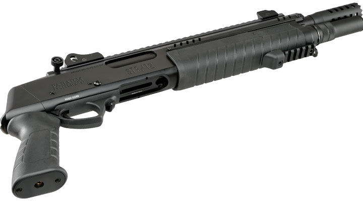 CYMA / BO Manufacture Fabarm STF12 Short 11 Zoll Vollmetall Pump Action Gas Shotgun 6mm BB schwarz Bild 5