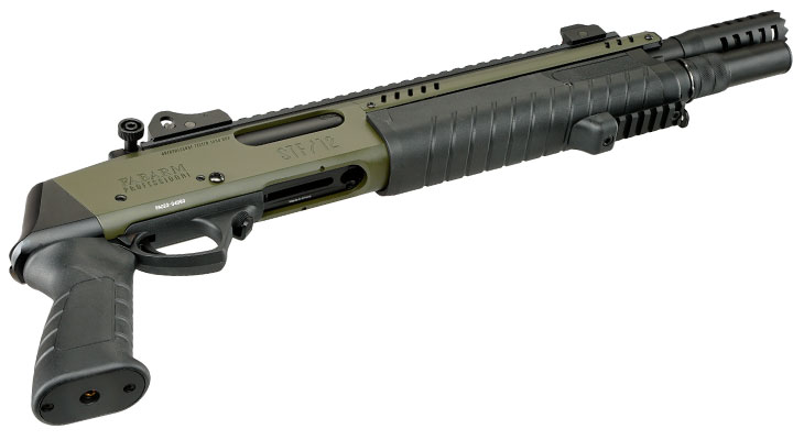CYMA / BO Manufacture Fabarm STF12 Short 11 Zoll Vollmetall Pump Action Gas Shotgun 6mm BB oliv Bild 5
