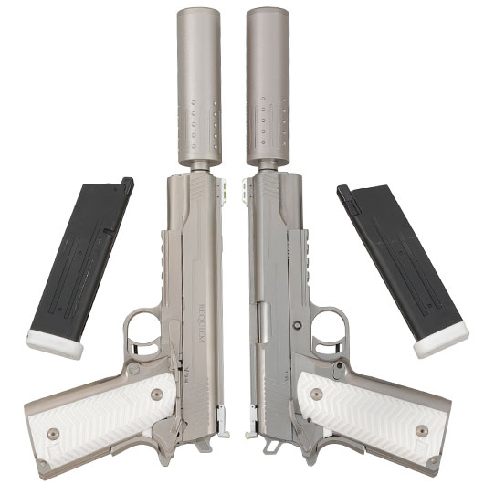 Vorsk Hi-Capa VX-14 Silenced Vollmetall GBB 6mm BB Requiem Edition - Special Twin Pack Edition