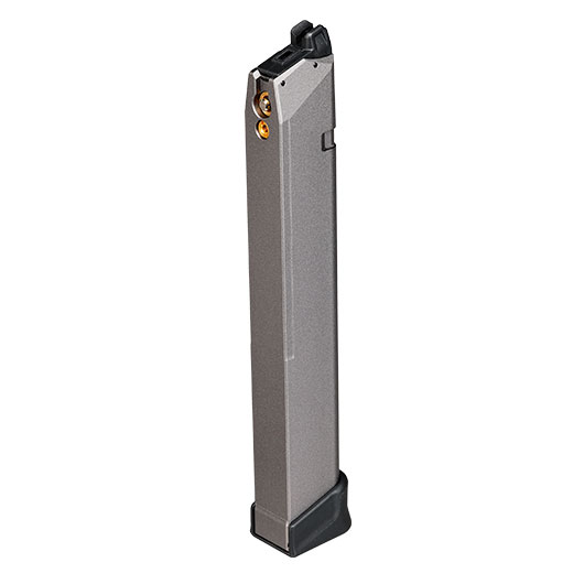 TTI Airsoft G-Series GBB CNC Magazin Extended 50 Schuss (f. TM / WE / VFC) grau - Softairgas Version Bild 1
