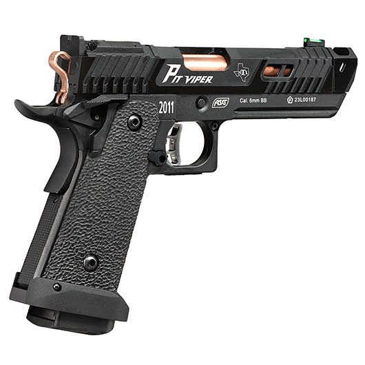 ASG / STI International Pit Viper 2011 JW4 Airsoftpistole Vollmetall CO2BB 6mm BB schwarz Bild 4