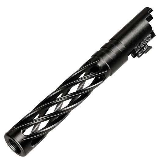 Dr. Black Super Hollow CNC 6063 Aluminium Auenlauf f. Tokyo Marui Hi-Capa 5.1 GBB schwarz