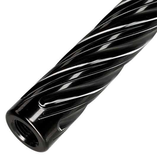 Dr. Black Spiral Storm CNC 6063 Aluminium Auenlauf f. Tokyo Marui Hi-Capa 5.1 GBB schwarz Bild 7