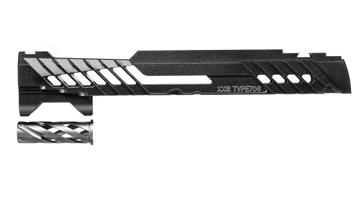 Dr. Black Type 706 CNC 6063 Aluminium Schlitten f. Tokyo Marui Hi-Capa 5.1 GBB schwarz Bild 3