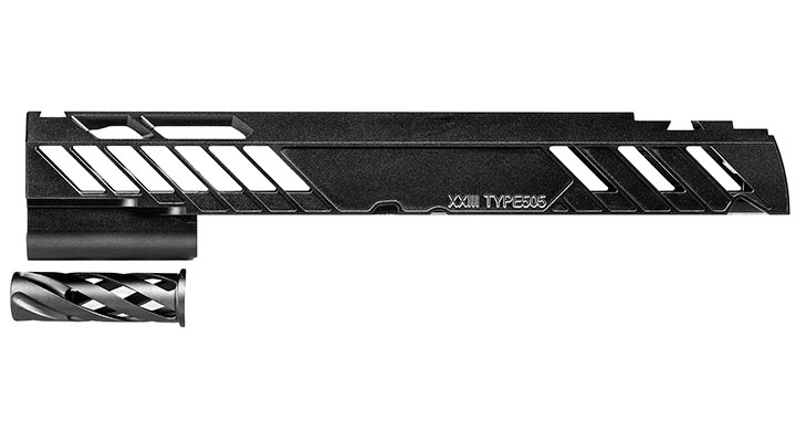 Dr. Black Type 505 CNC 6063 Aluminium Schlitten f. Tokyo Marui Hi-Capa 5.1 GBB schwarz Bild 4