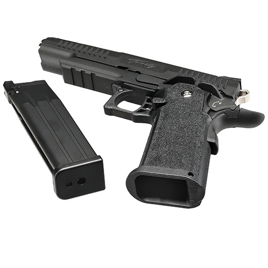 Modify Hi-Capa 5.1 Trinity Vollmetall GBB 6mm BB schwarz / silber Bild 6