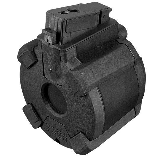 A&K AK D-60 Style Polymer Trommelmagazin 1200 Schuss schwarz - elektrisch Bild 2
