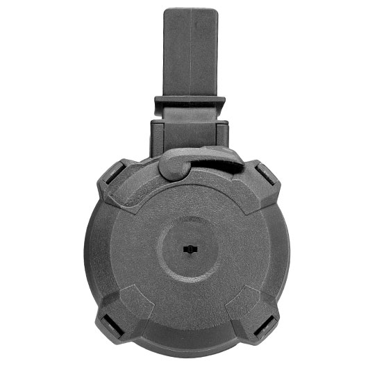 A&K G36 D-60 Style Polymer Trommelmagazin 1200 Schuss schwarz - elektrisch Bild 4