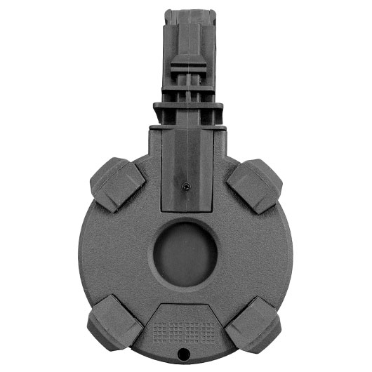 A&K G36 D-60 Style Polymer Trommelmagazin 1200 Schuss schwarz - elektrisch Bild 5