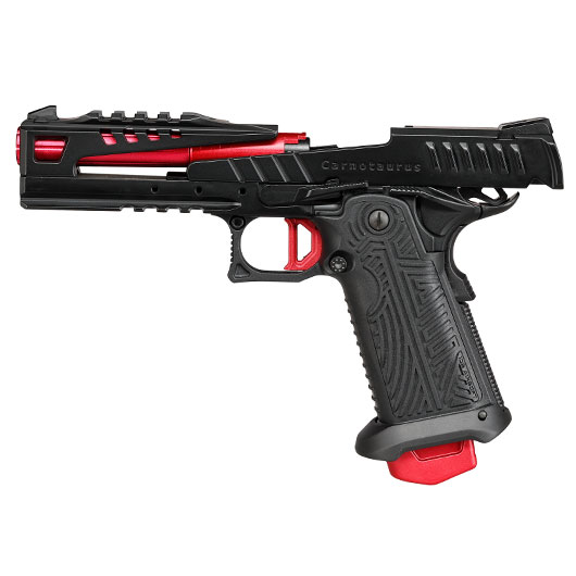 ICS BLE Hi-Capa Carnotaurus Split-Slide m. Metallschlitten GBB 6mm BB schwarz / rot Bild 2
