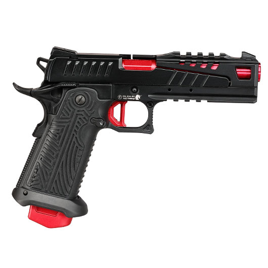 ICS BLE Hi-Capa Carnotaurus Split-Slide m. Metallschlitten GBB 6mm BB schwarz / rot Bild 3
