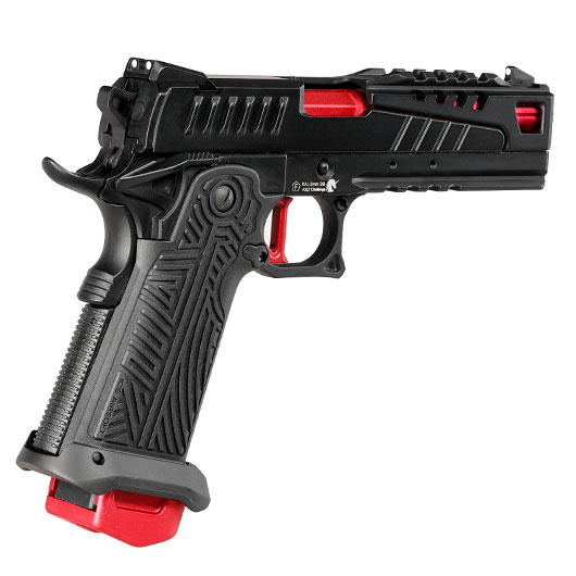 ICS BLE Hi-Capa Carnotaurus Split-Slide m. Metallschlitten GBB 6mm BB schwarz / rot Bild 4