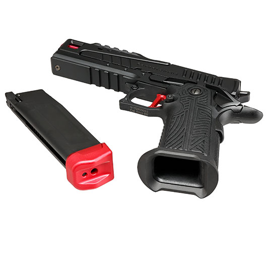 ICS BLE Hi-Capa Carnotaurus Split-Slide m. Metallschlitten GBB 6mm BB schwarz / rot Bild 6