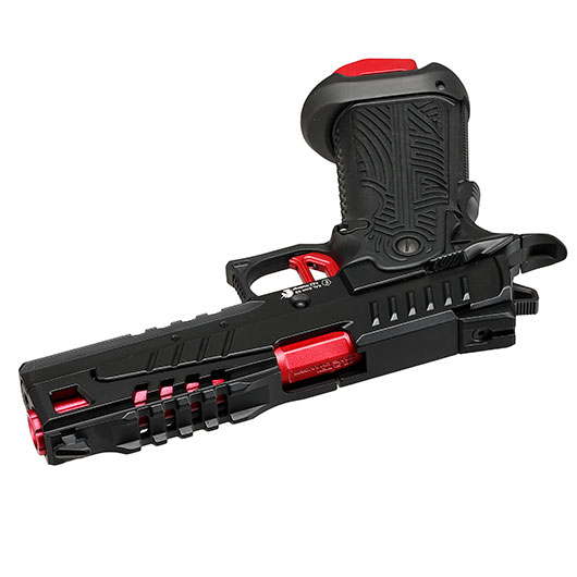 ICS BLE Hi-Capa Carnotaurus Split-Slide m. Metallschlitten GBB 6mm BB schwarz / rot Bild 7