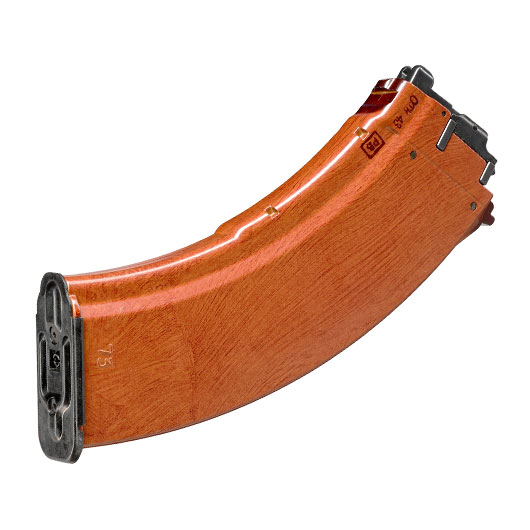 Tokyo Marui AKM / AKX GBB Magazin Low-Cap 35 Schuss Realskin braun - Softairgas-Version Bild 1