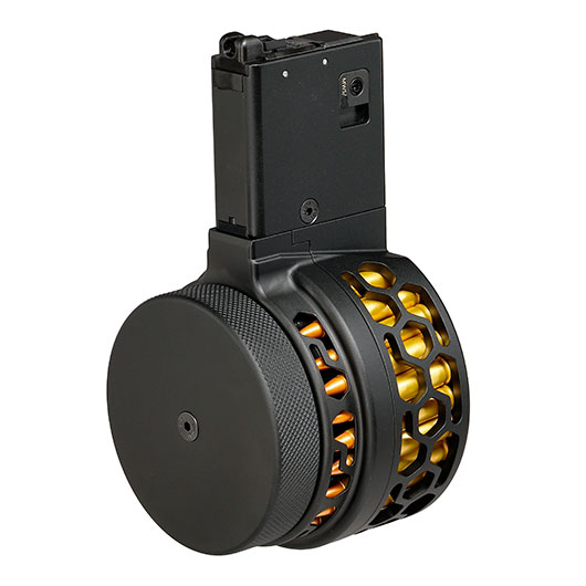 Dytac X-Style Metall-Trommelmagazin 100 Schuss f. Tokyo Marui MWS M4 / M16 GBB Serie schwarz