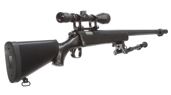 Well MB07 M700 Snipergewehr inkl. Zweibein / Zielfernrohr Springer 6mm BB schwarz Bild 3
