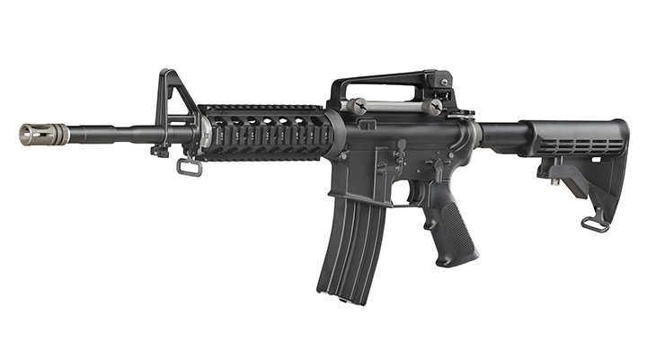 Wei-ETech M4A1 RIS Carbine Vollmetall AWSS Open-Bolt GBB 6mm BB schwarz - Version 3