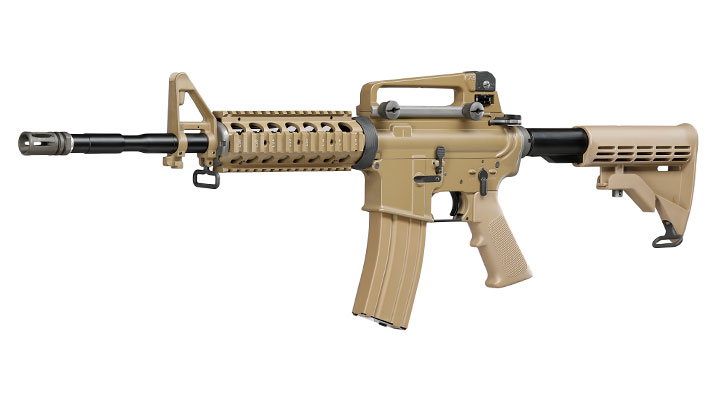 Wei-ETech M4A1 RIS Carbine Vollmetall AWSS Open-Bolt GBB 6mm BB tan - Version 3
