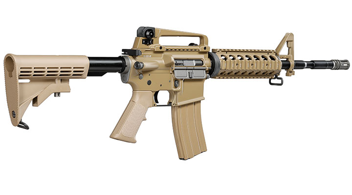 Wei-ETech M4A1 RIS Carbine Vollmetall AWSS Open-Bolt GBB 6mm BB tan - Version 3 Bild 2