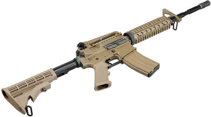 Wei-ETech M4A1 RIS Carbine Vollmetall AWSS Open-Bolt GBB 6mm BB tan - Version 3 Bild 4