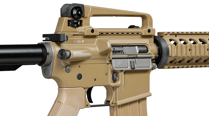 Wei-ETech M4 CQB RIS Vollmetall AWSS Open-Bolt GBB 6mm BB tan - Version 3 Bild 8
