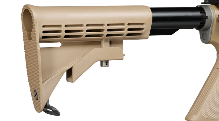Wei-ETech M4 CQB RIS Vollmetall AWSS Open-Bolt GBB 6mm BB tan - Version 3 Bild 9