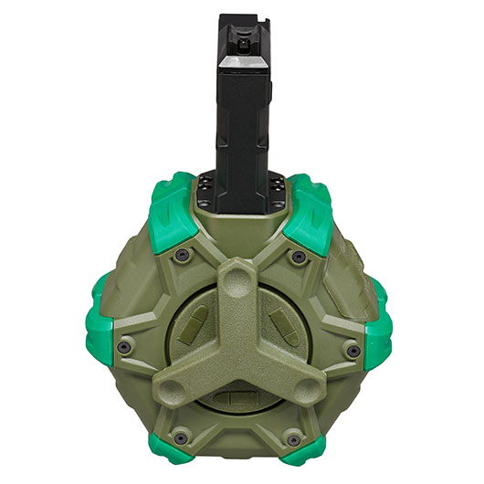 Wei-ETech M4 / M16 GBB Single Trommelmagazin Hi-Cap 350 Schuss oliv - Version 3 - Softairgas Version Bild 2