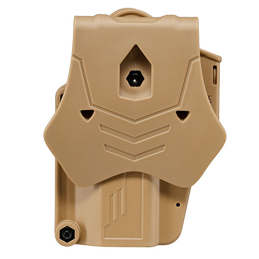 Amomax Per-Fit Universal Tactical Holster Polymer Paddle - passend fr ber 80 Pistolen Rechts khaki Bild 4