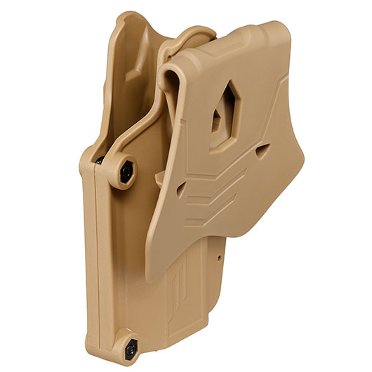 Amomax Per-Fit Universal Tactical Holster Polymer Paddle - passend fr ber 80 Pistolen Rechts khaki Bild 5