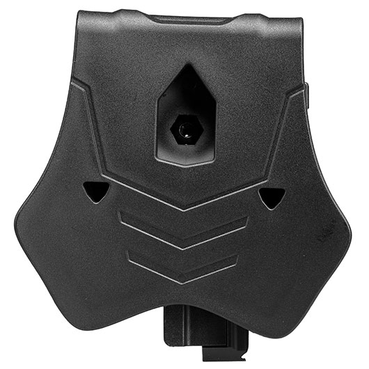 Amomax Per-Fit Rail Universal Tactical Holster Polymer Paddle - passend fr Pistolen mit Underbarrel Rail Rechts schwarz Bild 4