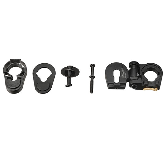 APS Aluminium Stock-Tube Klappschaft-Adapter f. APS / TM M4 / AR-15 S-AEG Gewehre schwarz Bild 1