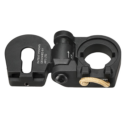 APS Aluminium Stock-Tube Klappschaft-Adapter f. APS / TM M4 / AR-15 S-AEG Gewehre schwarz Bild 2