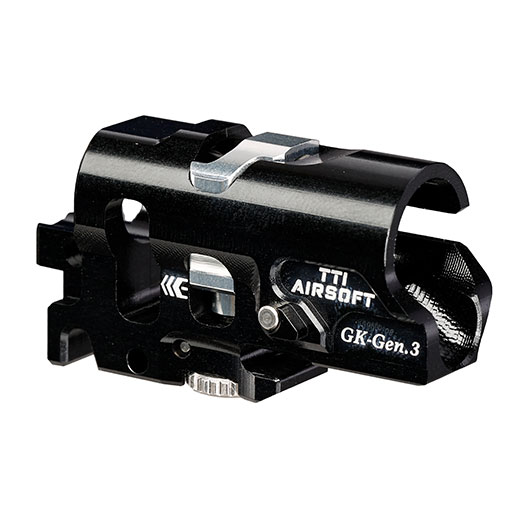TTI Airsoft CNC Aluminium TDC-Style Hop-Up Chamber f. Tokyo Marui G17 / G19 / G34 GEN3 GBB Serie schwarz Bild 4