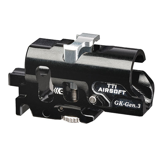 TTI Airsoft CNC Aluminium TDC-Style Hop-Up Chamber f. Tokyo Marui G17 / G19 / G34 GEN3 GBB Serie schwarz Bild 5