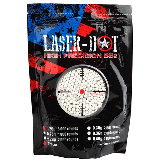 Laser Dot Tracer Hochprzisionskugeln 0,20g BBs 5.000er Beutel weiss