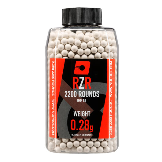 Nuprol RZR High Precision BBs 0,28g 2.200er Flasche weiss
