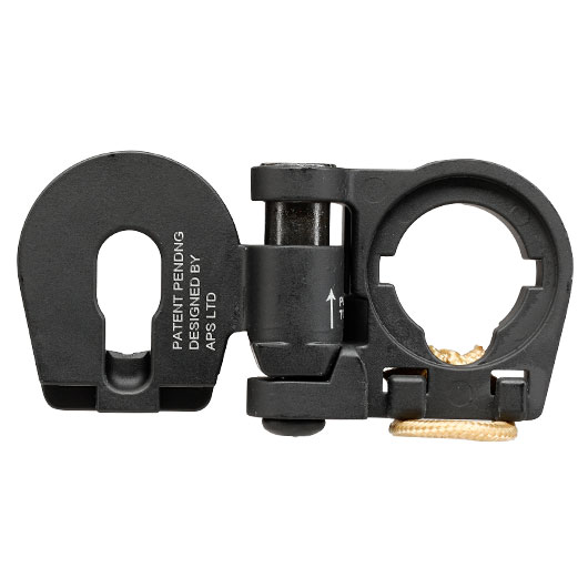 APS Aluminium Stock-Tube Klappschaft-Adapter f. APS / EMG M4 S-AEG Gewehre mit geschraubter Stock-Tube schwarz Bild 3
