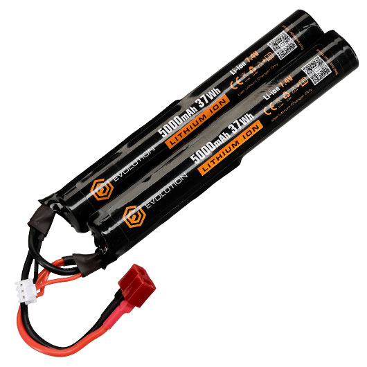 Evolution Li-Ion Akku 7,4V 5000mAh 10C / 15C Twin-Type m. T-Stecker Anschluss