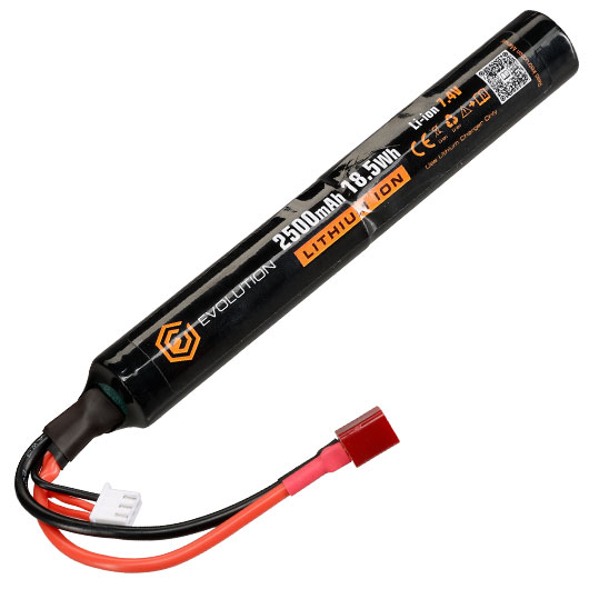 Evolution Li-Ion Akku 7,4V 2500mAh 10C / 15C Stick-Type m. T-Stecker Anschluss