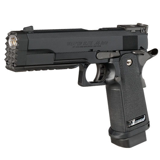 Wei-ETech Hi-Capa 5.2 Compensator R-Type Vollmetall GBB 6mm BB schwarz