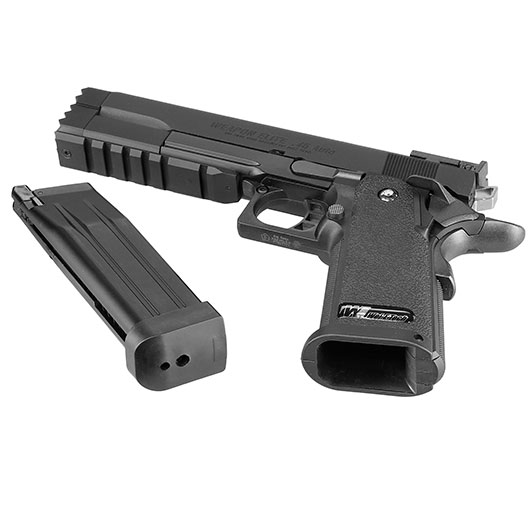 Wei-ETech Hi-Capa 5.2 Compensator R-Type Vollmetall GBB 6mm BB schwarz Bild 6