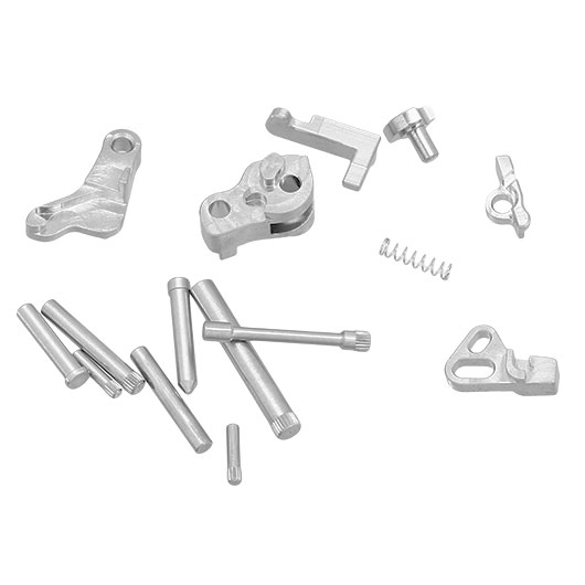 CTM CNC Edelstahl Hammer Set mit Fire Pin Lock f. Action Army AAP-01 GBB Pistolen silber