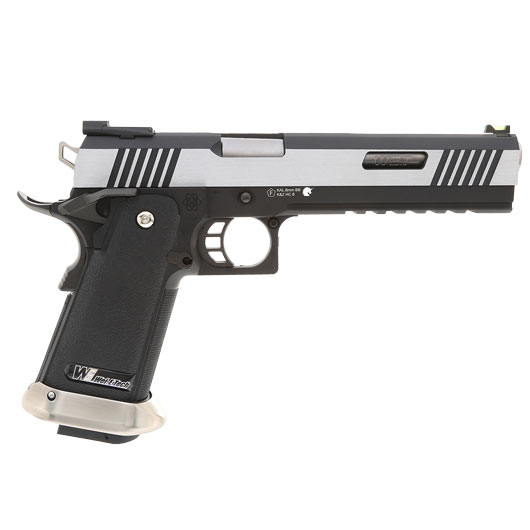 Wei-ETech Hi-Capa 6 WET Force Type-B Vollmetall GBB 6mm BB silber Bild 3