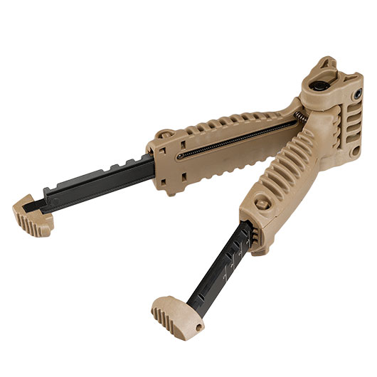Evolution Heavy Duty Tactical Bipod Frontgriff mit integriertem Zweibein f. 20 - 22mm Schienen tan Bild 10
