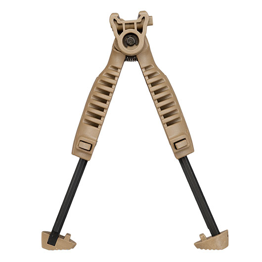Evolution Heavy Duty Tactical Bipod Frontgriff mit integriertem Zweibein f. 20 - 22mm Schienen tan Bild 7