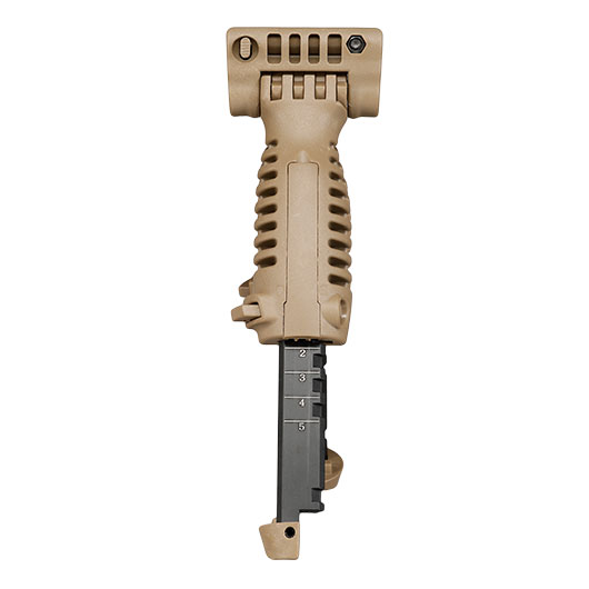 Evolution Heavy Duty Tactical Bipod Frontgriff mit integriertem Zweibein f. 20 - 22mm Schienen tan Bild 8
