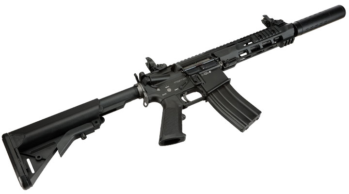 SRC M4 Zaros-S Silenced Vollmetall GBB 6mm BB schwarz - Forged Receiver Edition Bild 5