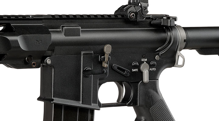 SRC M4 Zaros-S Silenced Vollmetall GBB 6mm BB schwarz - Forged Receiver Edition Bild 7